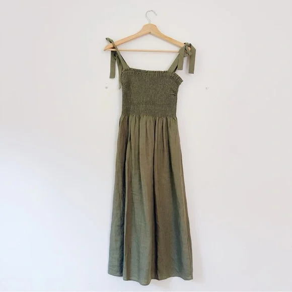 golden hour linen dress Golden Hour Linen Maxi Dress RESTOCK – Chasing Bliss Boutique main image 1